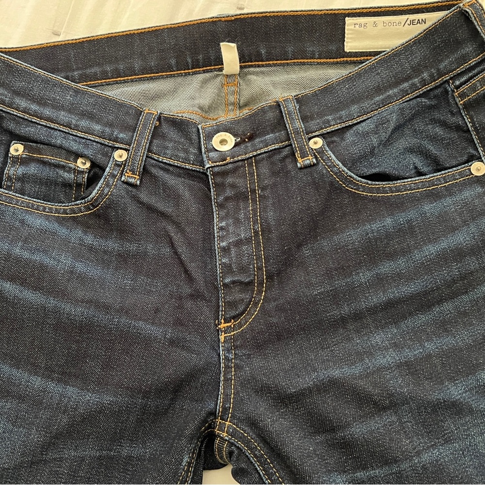 rag & bone dark blue denim jean